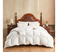 APSMILE Couette 155x220 100% Plumes et Duvet, Couette Legere été Mélange de Coton Égyptien Doux, Duvet 1 Personne, Edredon Gonflante pour Les Personnes allergiques, Ökotex & RDS