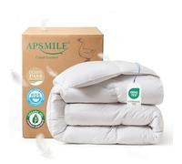 APSMILE Couette 200x200 4 Saisons en 50% Duvet et 50% Plumes, 100% Coton Bio Couette 2 Personnes Ultra Gonflante, Édredon Duvet 200x200 Tempérée Hypoallergénique, Certifié Oeko-Tex et RDS