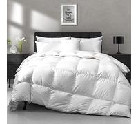 APSMILE Couette en Fibres de Duvet et Plumes pour Toutes Les Saisons - Couette en Fibres de Duvet Ultra Douce, Duveteuse et Chaude pour très Grand lit (305,8 x 248,9 cm, Blanc)