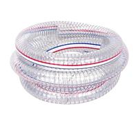 ApuaVireo&Co Tuyau en PVC de 60 mm de diamètre intérieur, fil d'acier transparent, longueur 1 m, flexible de pompe, souple en toutes saisons, for le transfert d'air et d'eau(Wall Thickness 5mm)