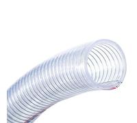 ApuaVireo&Co Tuyau flexible en PVC, diamètre intérieur 100 mm, transparent, renforcé, flexible, en vinyle, longueur 1 m, tube hélicoïdal en fil d'acier, forte capacité de charge(Wall Thickness 4mm)
