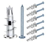 APXEL Chevilles pour Plaques, 110 Pièces Vis à Tête de Disque Autotaraudeuse, Chevilles Métal Platre, pour Fixation Béton Plaques de Plâtre (55 Vis Autotaraudeuses + 55 Vis D'expansion)