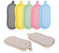 APXEL Eponge Réutilisable Lavable, 6 Pièces Microfibre Éponge, Éponges Vaisselle Lavable Double Faces, Durable Accessoire Multiusage Nettoyage pour Vaisselle, Cuisine, Salle de Bain (Couleur)