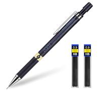 APXEL Porte-Mine 0.9 mm, 1 Pièce Crayon Mécanique, Rétractable Porte-Mine avec 2 Boîtes Recharge de Stylo et Anti-slip Grip Ergonomique pour Dessin Esquisse Architecture Écriture