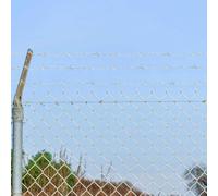 APXESS Fil barbelé, acier galvanisé à chaud, barrière de sécurité 100 m | Design industriel, montage facile, protection robuste, résistant aux intempéries