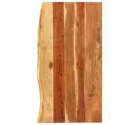 APXESS Plateau de lavabo en bois d'acacia massif avec bord d'arbre 100 x 52 | Bois dur robuste, résistant à l'humidité, charme rustique