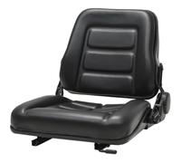 APXESS Siège de tracteur pour chariot élévateur avec dossier réglable, noir | Cadre en acier, revêtement en PVC durable, rails de guidage horizontaux
