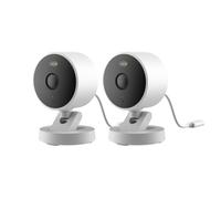 Aqara Caméra Intérieure/Extérieure G100-2Pack, HomeKit Secure Video,Wi-FI 6 | 2K, Vision Nocturne Couleur avec Projecteur, Détection IA, Audio Bidirectionnel, IP65, Compatible Alexa, Google Home, Blanche