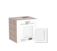 Aqara Interrupteur d'éclairage H2 UE (2 Groupes 1 Canal, 2-en-1 Neutre), Interrupteur Mural Intelligent avec Thread/Zigbee, Matter over Thread, Compatible avec Apple Home, Alexa, Google Home