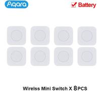 Aqara Mini interrupteur sans fil, communication Zigbee, taille compacte, 8 pièces d'interrupteur sans fil