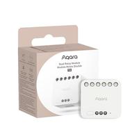 Aqara Module Relais Double T2, Nécessite HUB Aqara Zigbee 3.0, pour Portes de Garage et Chaudières, Interrupteur à Volets Roulants et d'éclairage, Supporte Homekit et Alexa, avec Matter over Bridge