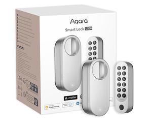 Aqara Serrure Connectée U200 avec Clavier à Empreinte Digitale, Argent | Matter sur Thread, Accès avec pple Home, Serrure Porte, Batterie Rechargeable, Compatible avec Alexa