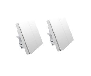 Aqara Smart Interrupteur mural, compatible Zigbee, grande capacité de charge , 2 pièces pas de neutre-2 touches