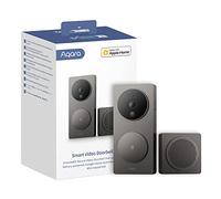 Aqara Sonnette Vidéo G4 avec Carillon, Reconnaissance Faciale, WiFi 2,4GHz | Sonnette sans Fil ou Filaire, Automatisation,1080p, Sonnette sans Fil avec Camera, Compatible HomeKit, Alexa, Google Home