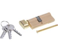 Aqbau® Cylindre à bouton profilé 55/40 Cylindre à bouton profilé Cylindre de fermeture avec bouton, laiton