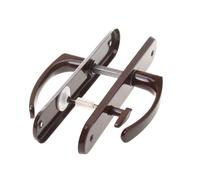 Aqbau® Ensemble de poignées de porte à plaque longue marron | Poignée de porte | Poignée de porte | Poignée de porte | Garniture de porte WC pour portes de salle de bain