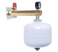 Aqbau® Kit de vase d'expansion membranaire de 18 litres avec groupe de sécurité en laiton, pour eau potable. Réservoir de compensation de pression, réservoir de compensation, couleur blanche