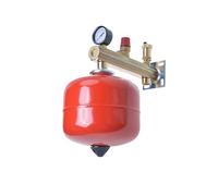 Aqbau® Kit membrane vase d'expansion 12 litres pour chauffage avec groupe de sécurité en laiton Réservoir d'équilibrage de pression Blanc Réservoir sous pression Membrane pour circuit fermé