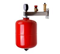 Aqbau® Kit vase d'expansion à membrane avec groupe de sécurité en acier inoxydable pour chauffage et eau de refroidissement (taille 24 L)
