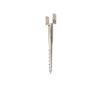 Aqbau® Support de Poteau en U à Visser, Douille de Sol à Visser, Ancrage au Sol, Piquet de Terre, pour Sections de Bois de 100 mm (1 Unité)