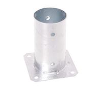 Aqbau® Support Poteau à Visser 10 cm rond Embase pied de poteau galvanisé, support poteau bois, Pour constructions en bois, abri de jardin, pergola, abri de