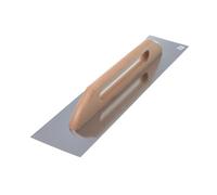Aqbau® Truelle Lisseuse Suisse 580 x 130 mm | Lisseuse Professionnelle en Acier Inoxydable avec poignée en Bois | Truelle à enduire, Lisser et plâtrer - Fabriquée dans l’UE
