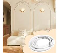 AQCDPJYU Kit d'arc de Garniture Murale, PVC incurvé Blanc Flexible, Moulage Multi-Tailles découpable et pouvant être Peint for décoration intérieure Polyvalente(5 * 500cm)