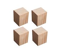 AQCDPJYU Lève-Meubles en Bois, Pieds de Support en Bois Robustes de 3 cm for lit et Meubles(9x9cm)