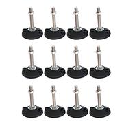 AQCDPJYU Pieds à vis for Meubles en Acier au Carbone, Patins de nivellement coulissants, Support réglable for Table de Machine 12 pièces(D100*M24*100mm)