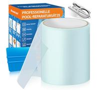 AQhui Rustine Piscine, Kit Reparation SPA Gonflable, PVC Rustine Piscine Waterproof 10cm x 250cm, Ruban Adhésif Pour La Réparation de Sous L'eau S'applique à La Pataugeoire et Aux Matelas Pneumatiques