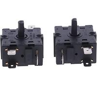 AQHYEBNSR Interrupteur Rotary AC 250V 16A 3 Sélecteur de commutateurs rotatifs réchauffeur Salle électrique la Broche 5pin(3 Pin,2pcs)