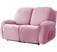 AQIGR Housse de Fauteuil Relax Inclinable Extensible 1/2/3 Places Velours Manuel/Electrique Housse de Canapé avec Poche Latérale Antidérapant Lavable Housse de Fauteuil de Relax Élastique