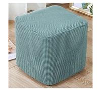 AQIGR Housse de Pouf Carré 40x40/45x45 Extensible Housse Ottomane,Housses de Repose-Pieds en Jacquard Doux pour protéger Le Repose-Pieds, Housse de Pouf avec Fond élastique, Lavable en Machine