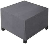 AQIGR Housse de Pouf Carré 45x45 40x40 50x50 60x60 38x38 Extensible Housse de Repose-Pieds Anti-dérapante Respirante à Fond élastique(Gris,L 70x W 70xH 45cm)