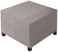 AQIGR Housse de Pouf Carré 45x45 40x40 50x50 60x60 38x38 Extensible Housse de Repose-Pieds Anti-dérapante Respirante à Fond élastique(Taupe,L 60x W 60xH 45cm)