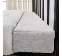 AQIGR Traversin de Remplissage pour Matelas d'hôtel/invités/Chambre familiale, butoir de tête de lit, rallonge de Chevet, connecteur de lit Double, Protection de lit(Light Gray,140x10x20cm)