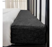 AQIGR Traversin de Remplissage pour Matelas d'hôtel/invités/Chambre familiale, butoir de tête de lit, rallonge de Chevet, connecteur de lit Double, Protection de lit(Black,140x10x30cm)