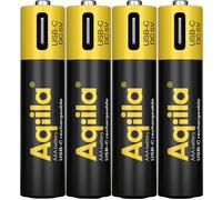 Piles rechargeables Aqiila AAA USB-C 1,5 V 600 mAh Li-Ion (x4)