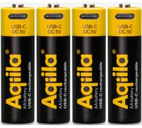 AQIILA Piles Rechargeable AA x4 USB-C