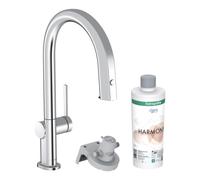 Aqittura M91 mitigeur de cuisine 210 FilterSystem, avec douchette extractible 1 jet et kit de démarrage, Chrome (76801000)