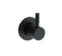 Aqua Bagno Design Taharet WC Robinet - Vanne intégrée 1/2" in orps de base en laiton - Robinet encastré pour salle de bain, bidet, robinet de bidet (noir mat)