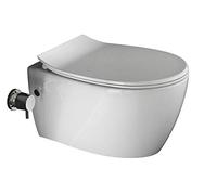 Aqua Bagno | Taharet WC avec Fonction Bidet et Douche, Suspendu, Mural | 51 cm de Long
