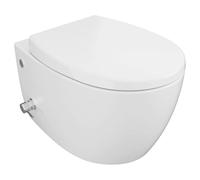 Aqua Bagno | Toilettes Taharet avec Fonction Bidet et Douche, WC Suspendu Mural | 51 cm de Long