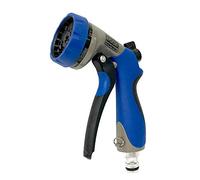 Aqua Control AMT42 Pistolet d'arrosage avec régulateur de débit, Métallique/Bleu/Noir, 11 x 19 x 4,5 cm