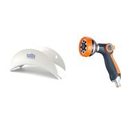 Aqua Control Cintre de Tuyau en métal Ultra résistant, supporte jusqu'à 30 kg & GRIFEMA GE1303 Pistolet arrosage du Jardin 8 modèles réglables, pulvérisateur Multifonctionnel
