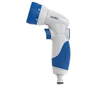 Aqua Control Pistolet One-Touch - Bleu Blanc - Pistolet d'arrosage pour Tuyau avec raccord Standard - Poignée avec 2 Doigts - Pulvérisateur Ergonomique très Facile à Manipuler.