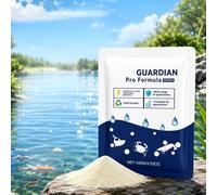 Aqua Guardian Pro Formule pour étang, poudre de soin de l'eau pour étang, facile à mélanger pour poissons, crevettes et crabes, pochette refermable, soutien de la clarté de l'eau de routine