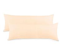 aqua-textil Classic Line Housse de Coussin Lot de 2 Fermeture Éclair Coton 40 x 200 cm écrue