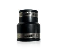 Aqua Universe Réducteur flexible de 5,1 x 3,8 cm avec pinces, connecteur de réduction pour raccord de tuyau en PVC, réducteur en caoutchouc efficace et fiable de 5,1 cm pour tuyaux de 50 mm à 63 mm