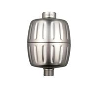 AquaBliss Filtre de douche très résistant, filtration avancée 30x, filtre universel multi-étapes pour pommeau de douche réduit les produits chimiques, le chlore et les odeurs, Nickel brossé (SF500)